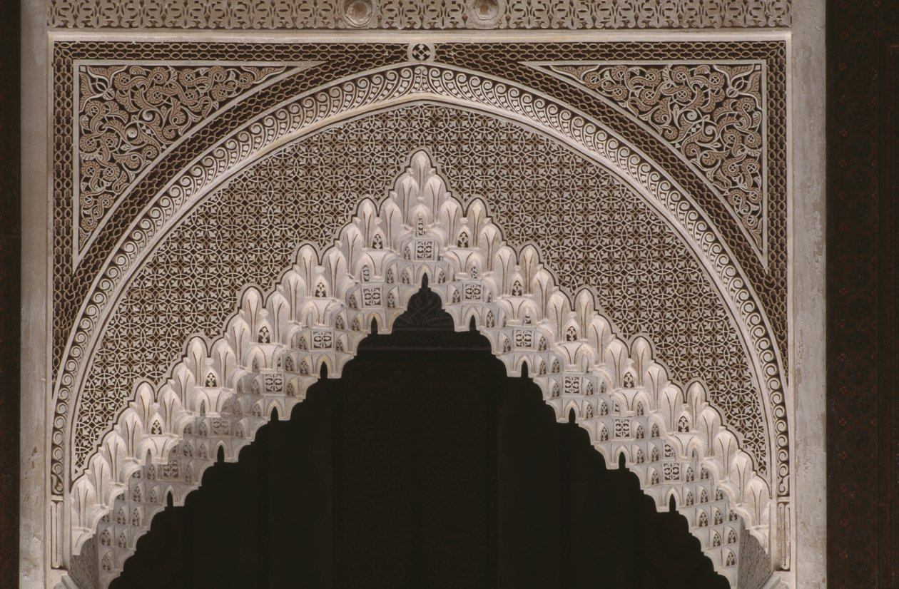 Thamiel glaoui Kasbah, sıva, detay (seramik) by Moroccan School