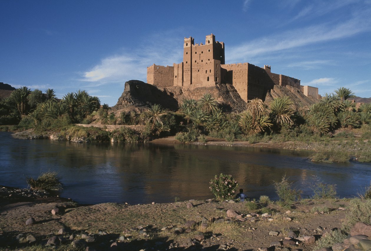 Bir ksar manzarası, Draa vadisi by Moroccan School