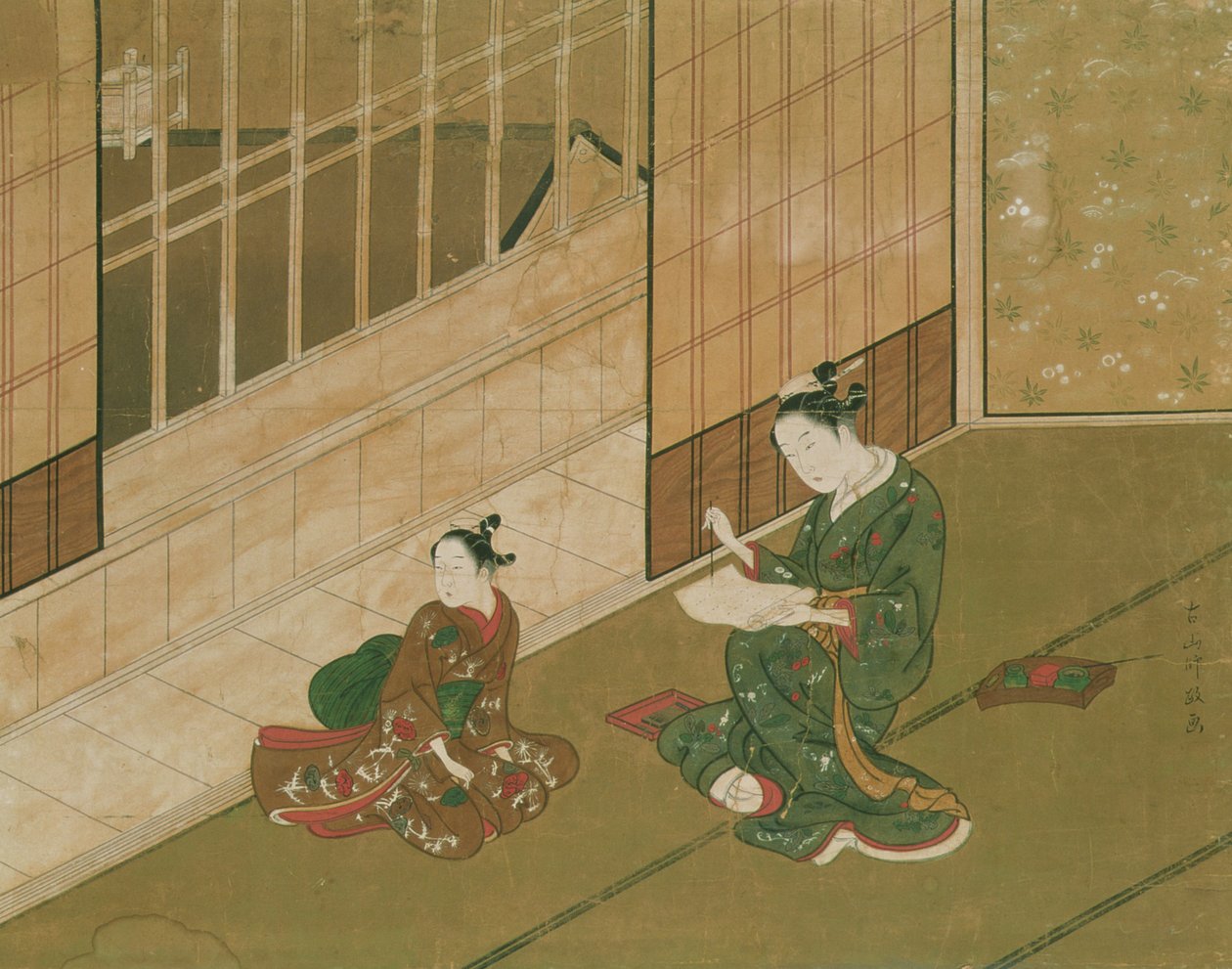 İç mekan sahnesi, c.1730 by Moromasa