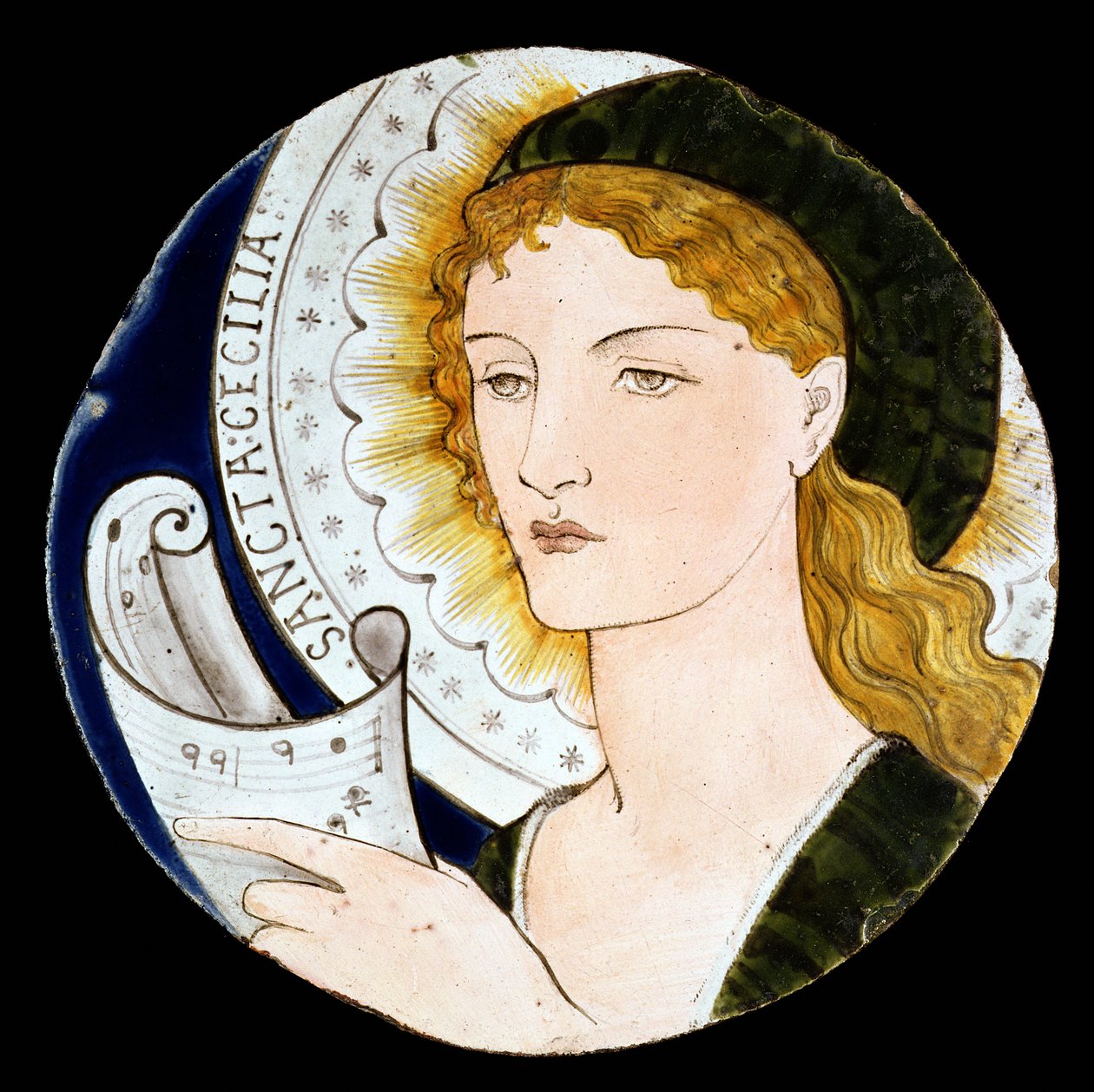 Edward Burne-Jones (1833-98) tarafından tasarlanan St. Cecilia