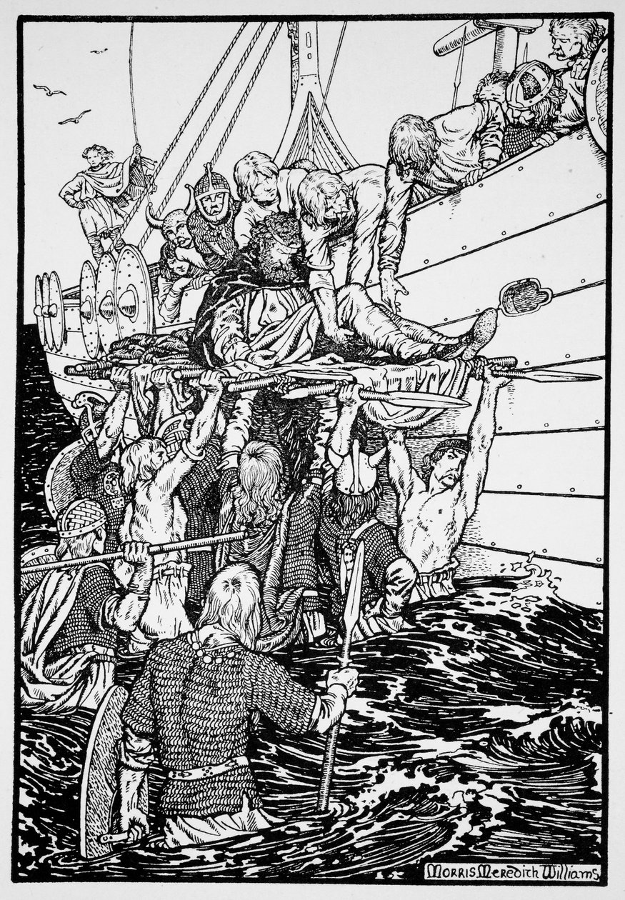Ölmekte olan Kral Haakon, gemisine taşındı, 961 1913 by Morris Meredith Williams