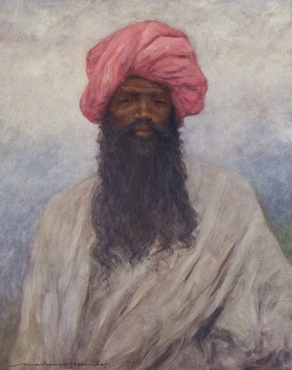 Bir Baluchi adamın portresi - 20. yüzyılın başlarında by Mortimer Ludington Menpes
