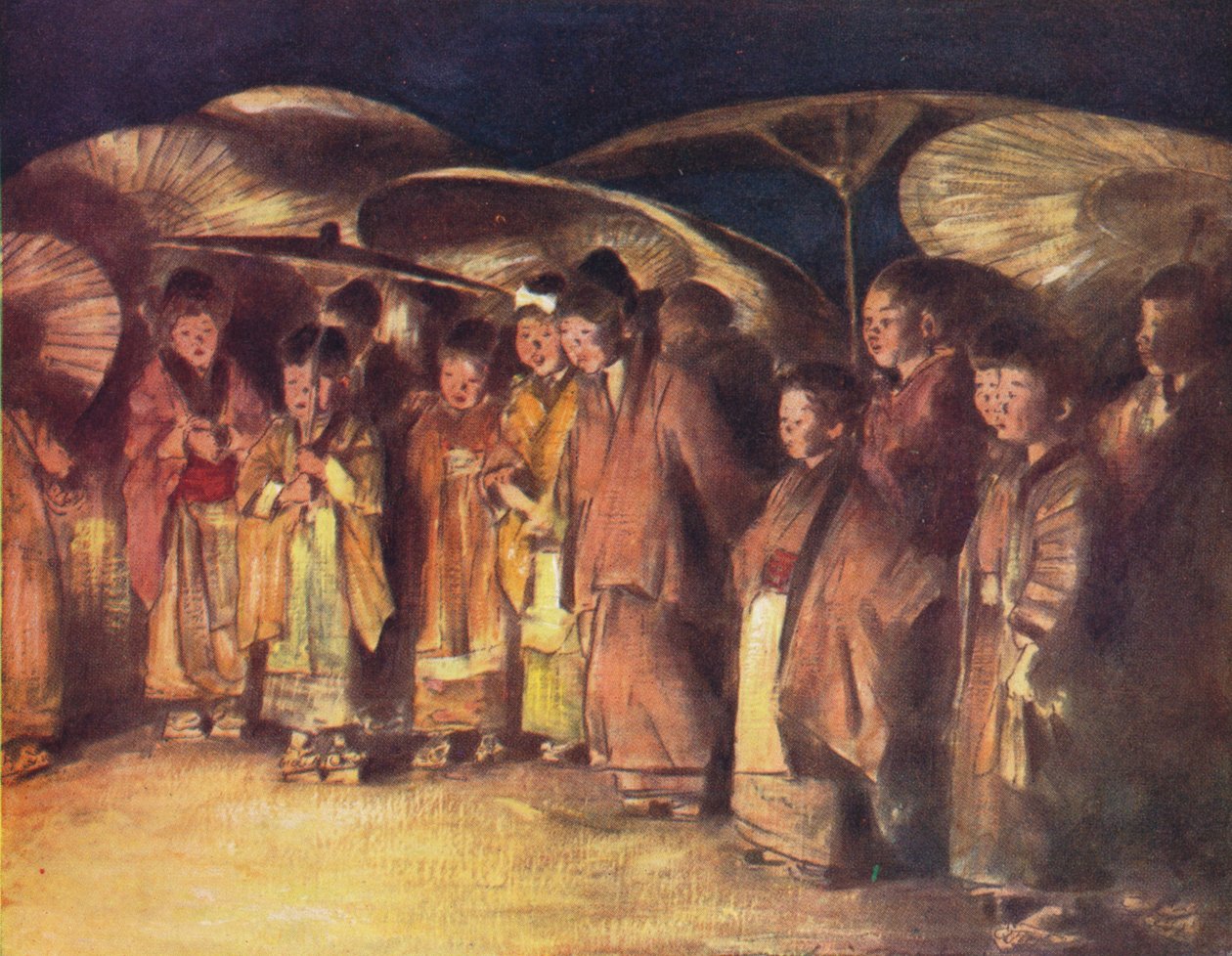 Bir Sokak Manzarası, Kioto, c1887, 1901 by Mortimer L Menpes
