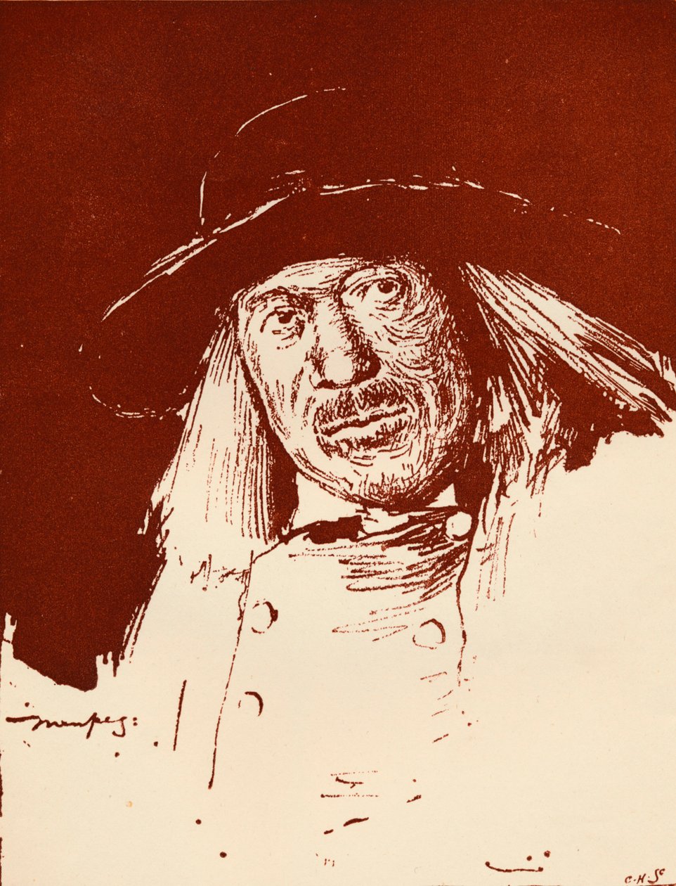 Bir Brittany Köylü, c1898 by Mortimer Ludington Menpes