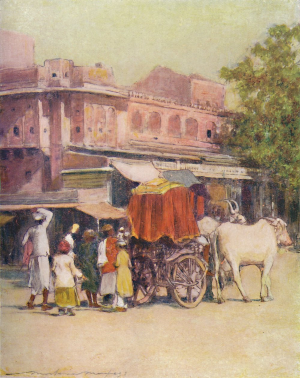 Yerli Bir Bullock-arabası, 1905 by Mortimer Ludington Menpes