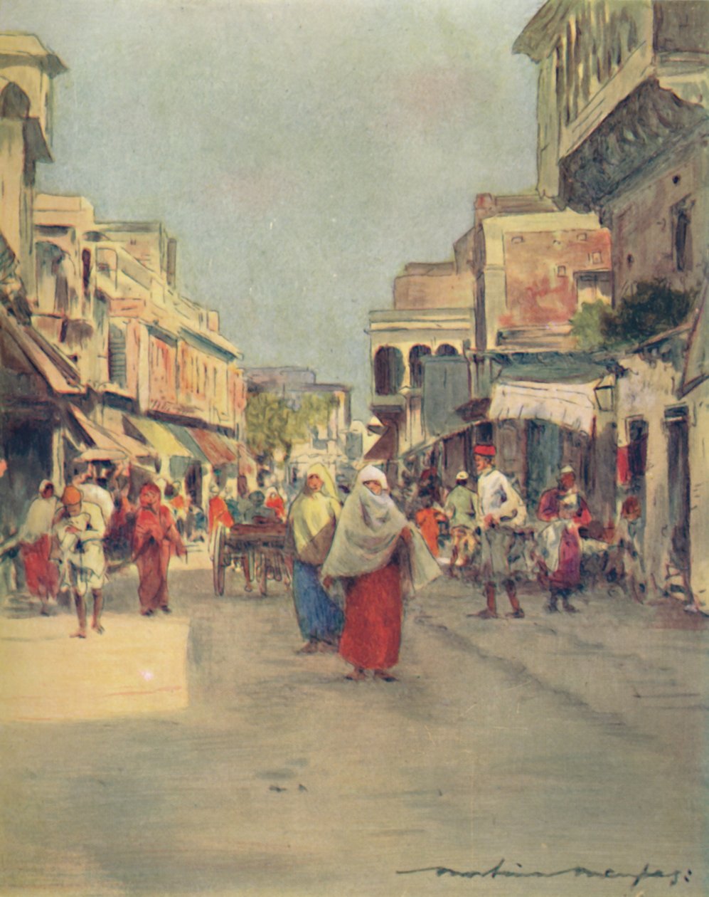 Agra'da Bir Yan Sokak, 1905 by Mortimer Ludington Menpes