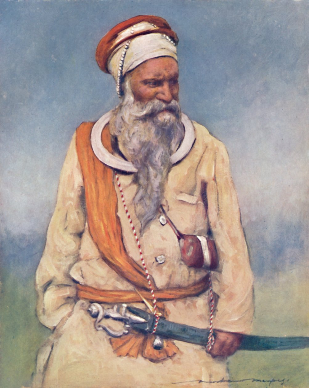 Bir Sih Savaşçısı, 1903 by Mortimer Ludington Menpes