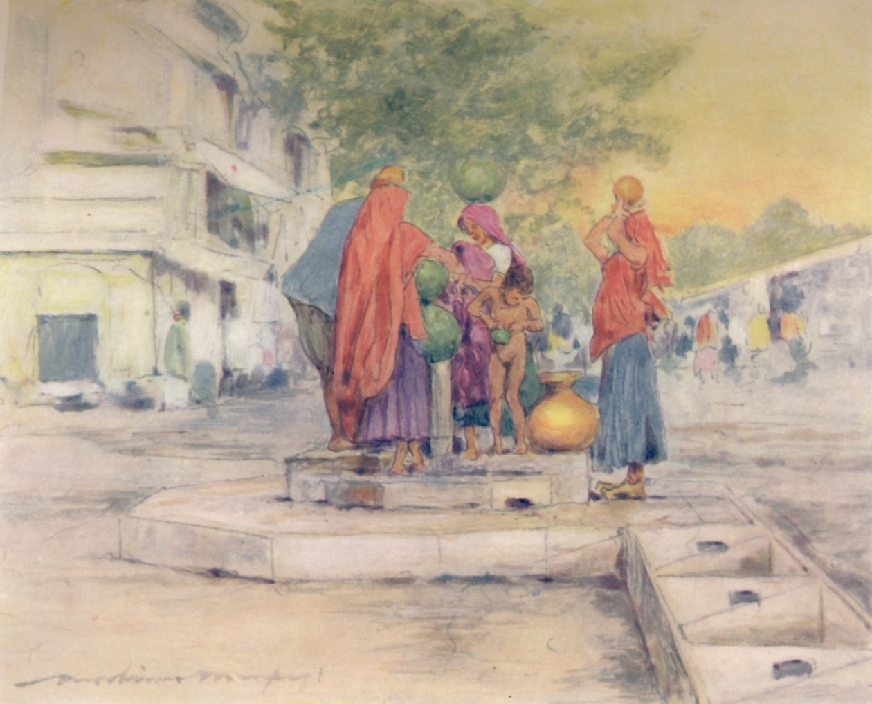 Çeşmenin Yanında, Jeypore, 1905 by Mortimer Ludington Menpes