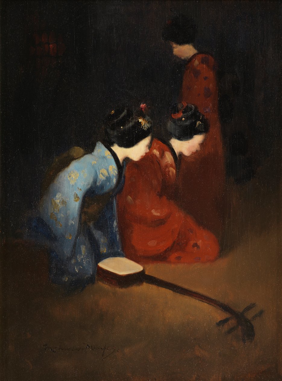 geyşa müzisyenler by Mortimer Ludington Menpes