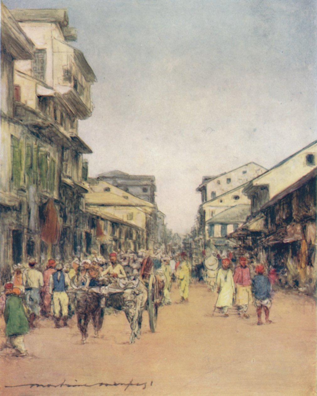 Delhi Sokaklarında, 1905 by Mortimer Ludington Menpes