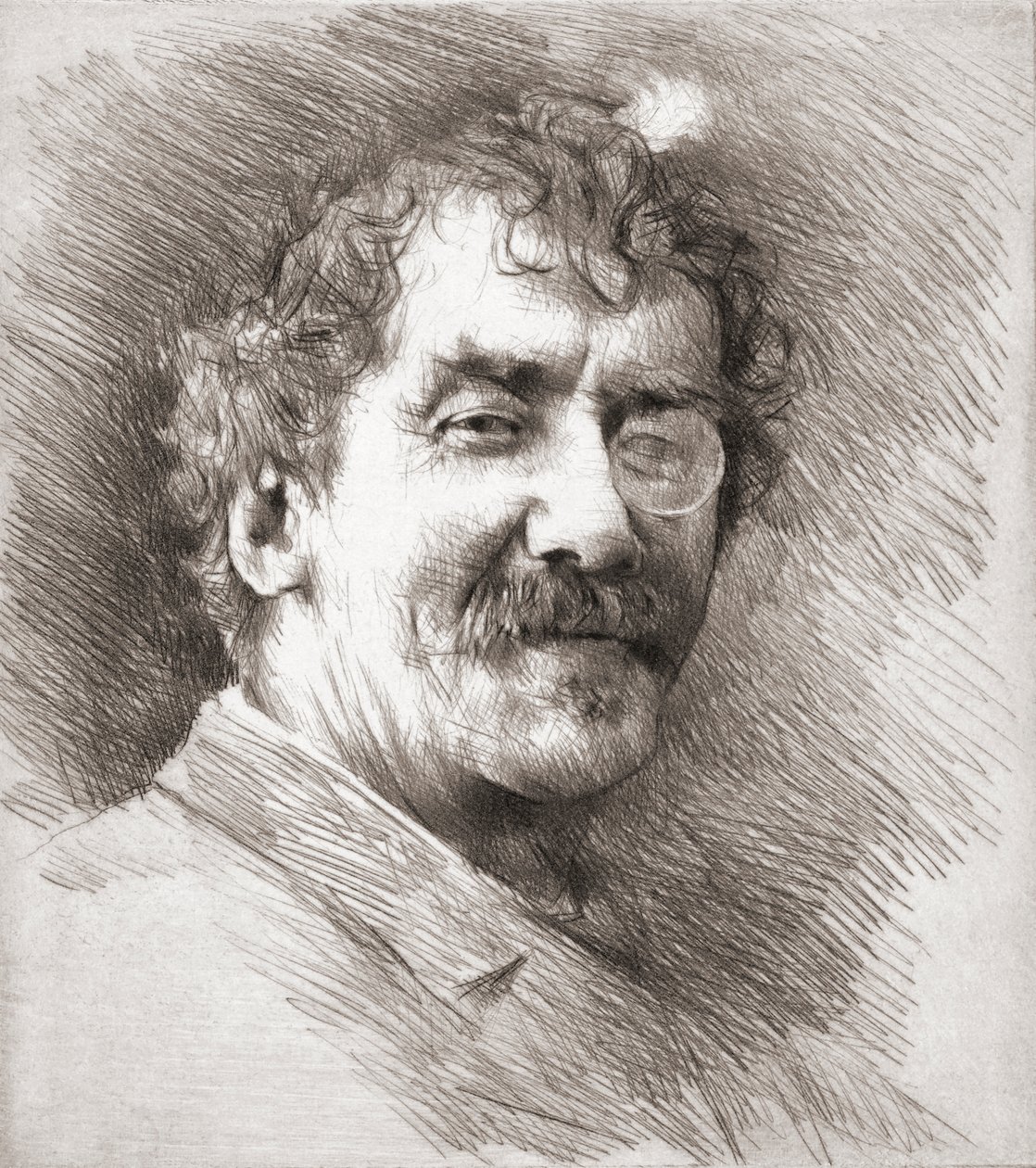 James McNeill Whistler, portre. by Mortimer Ludington Menpes