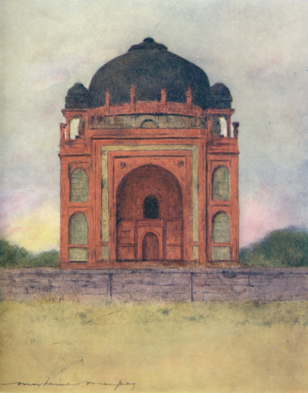 Kral Babars Mezarı, 1905 by Mortimer Ludington Menpes
