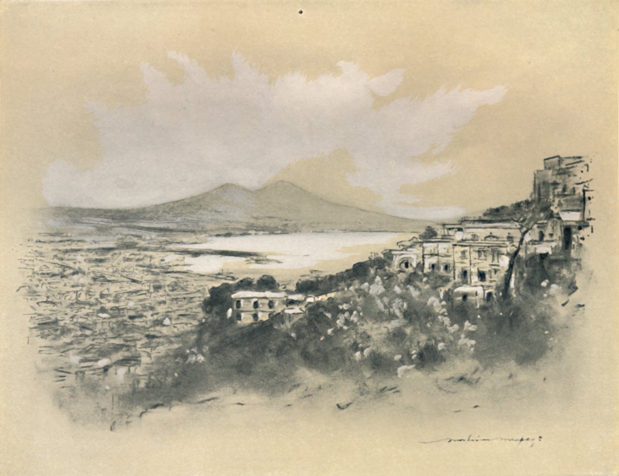 Napoli ve Körfez, 1903 by Mortimer Ludington Menpes