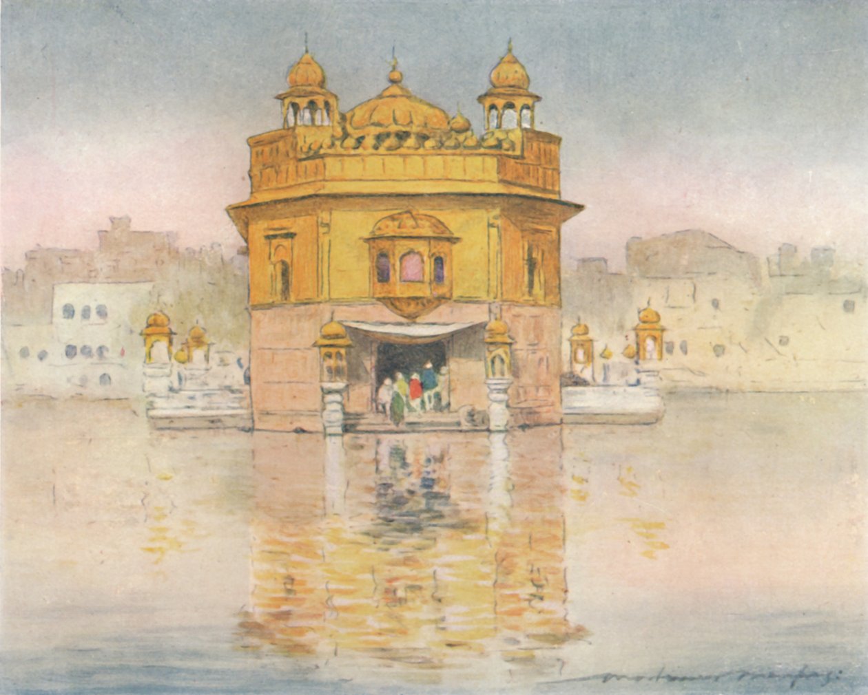 Altın Tapınak, Amritsar, 1905 by Mortimer Ludington Menpes