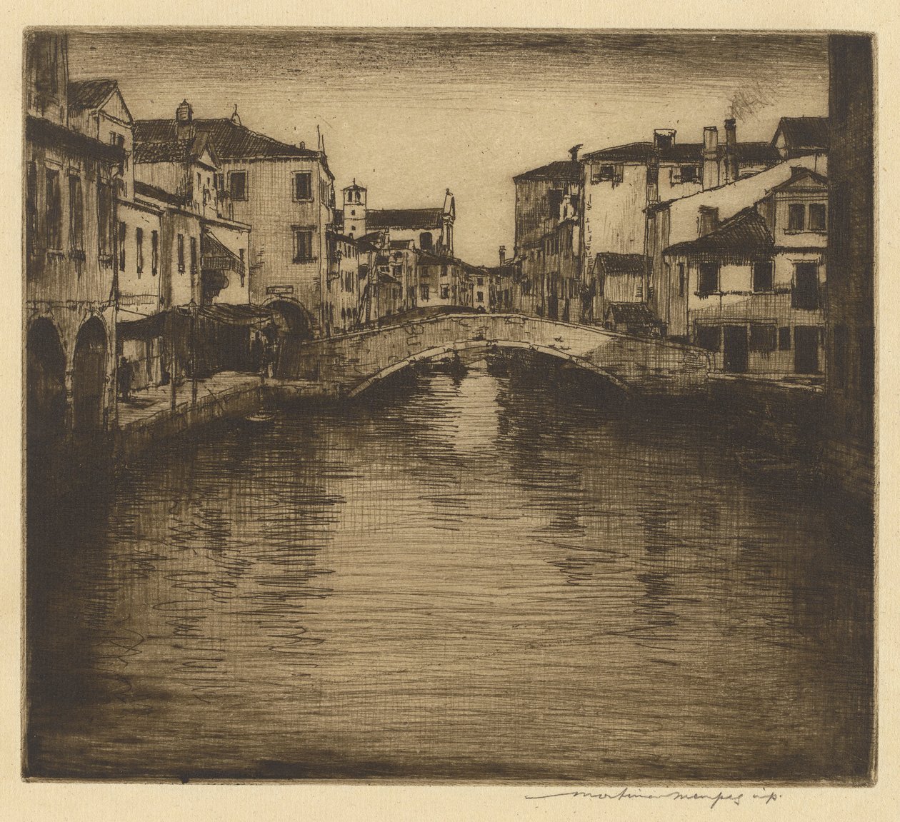 Yan Kanal, Venedik by Mortimer Menpes