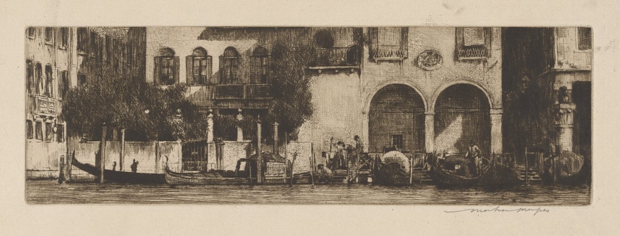 Kanaldaki Palazzi by Mortimer Menpes