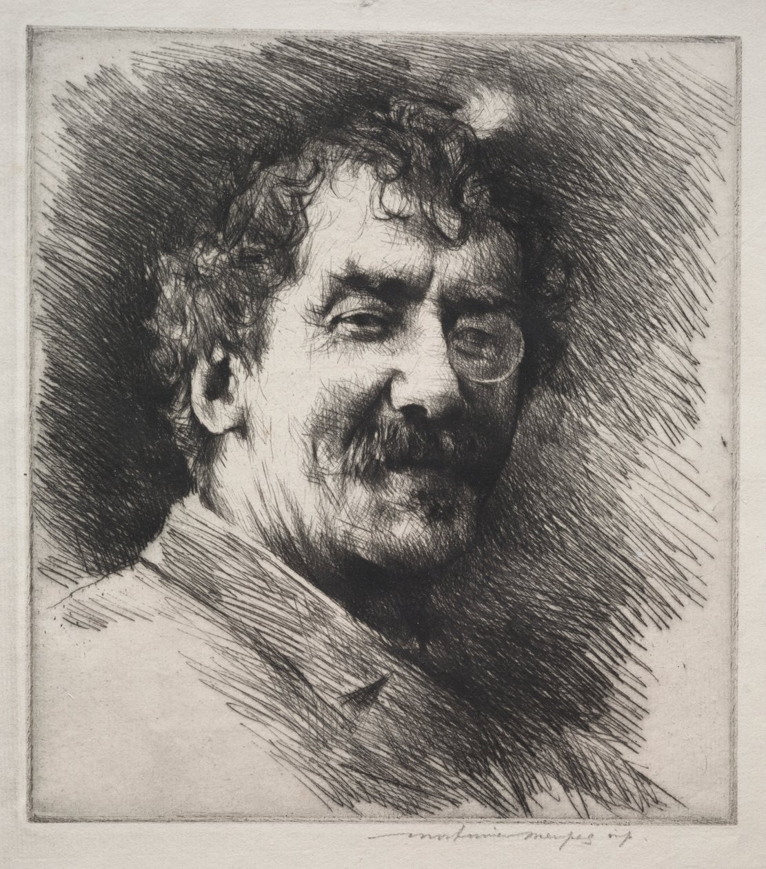 Beyaz Kilitli Whistler Portresi by Mortimer Menpes