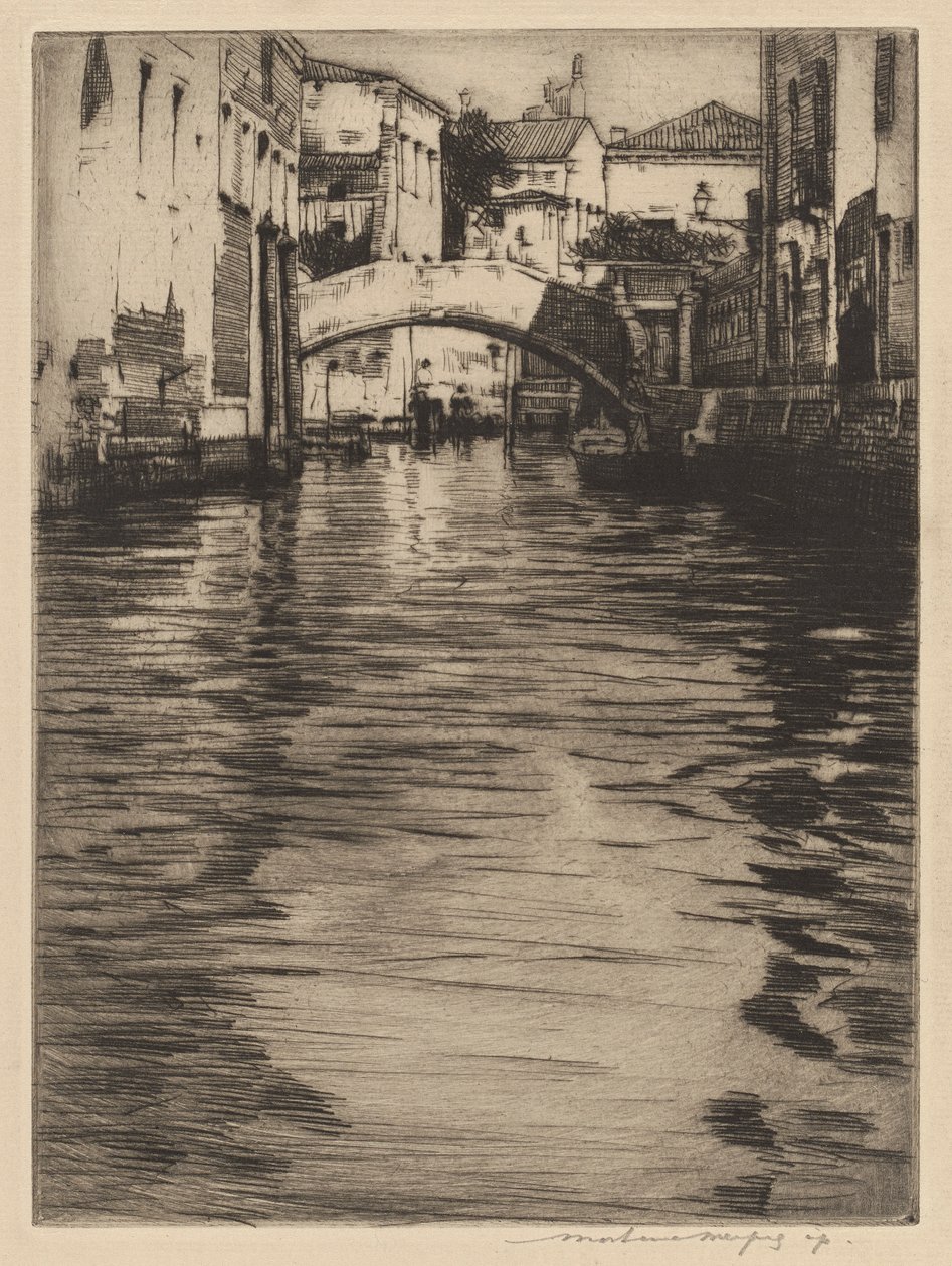 Yansımalar, Venedik (Luciano Köprüsü, Büyük Kanal) by Mortimer Menpes