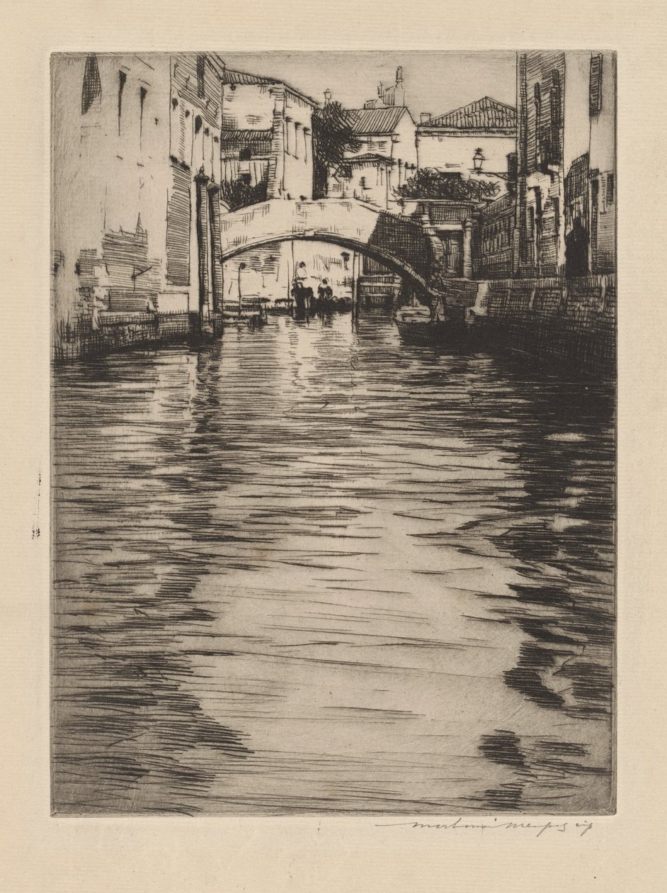 Yansımalar, Venedik (Luciano Köprüsü, Büyük Kanal) by Mortimer Menpes
