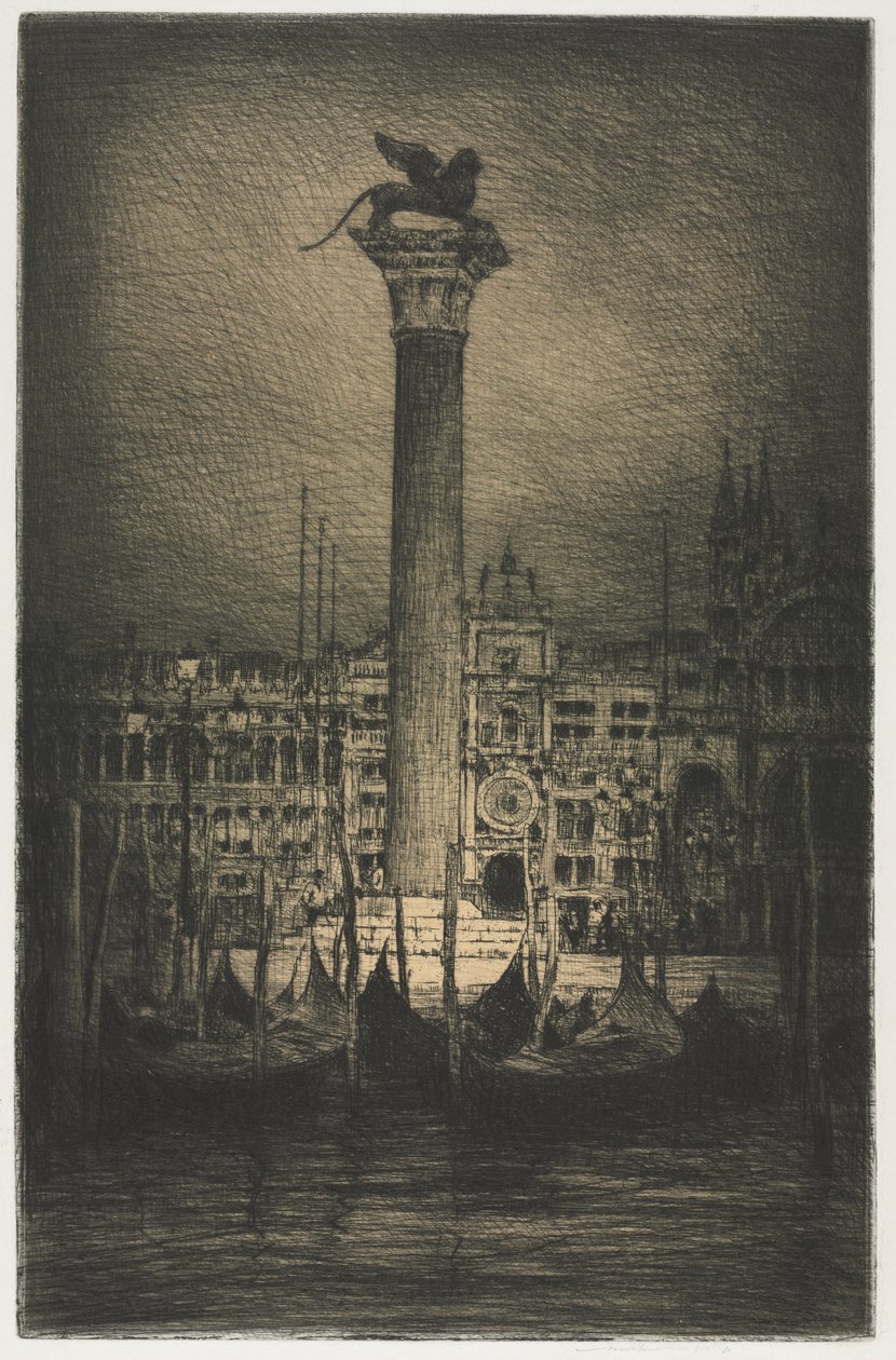 San Marco Meydanı by Mortimer Menpes