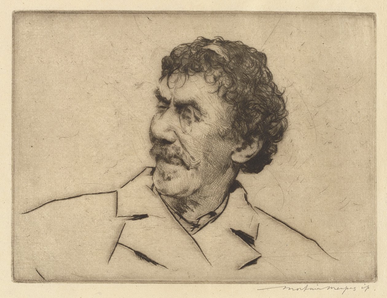 Whistler, Sağa Bakma, Monocle Sol Göz by Mortimer Menpes