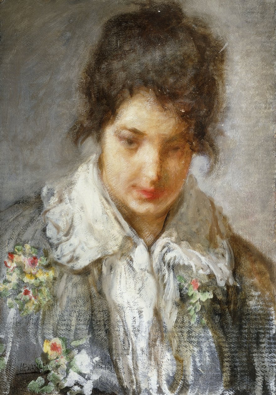 Bir Hanımefendinin Portresi, by Mose Bianchi