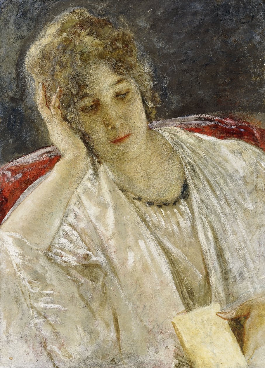 Bir Hanımefendinin Portresi, by Mose Bianchi