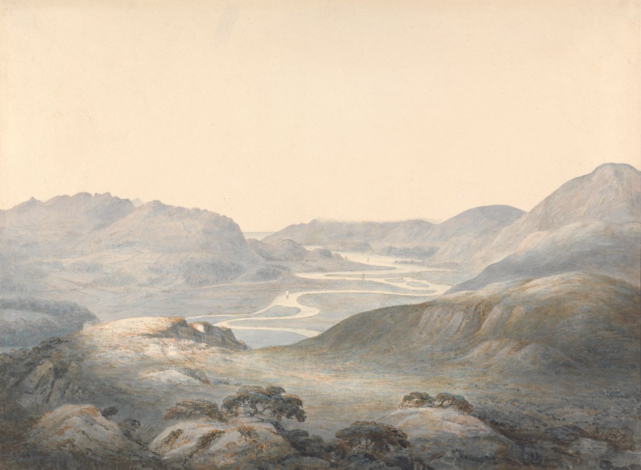 Barmouth Körfezi, Mowddach ve Gwinion Nehirlerinin Kavşağı by Moses Griffith
