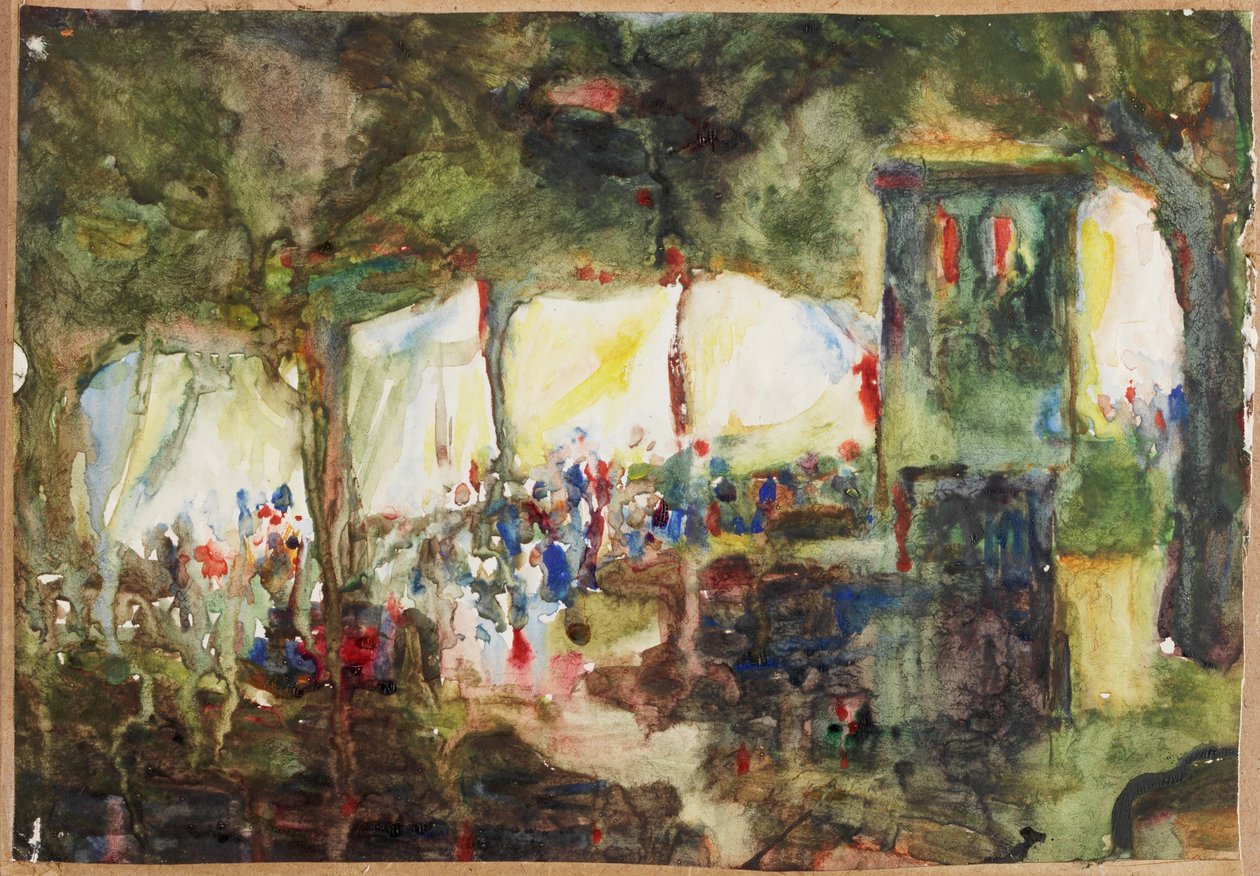 Fuar (kağıt üzerine suluboya) by Moses J. Adams
