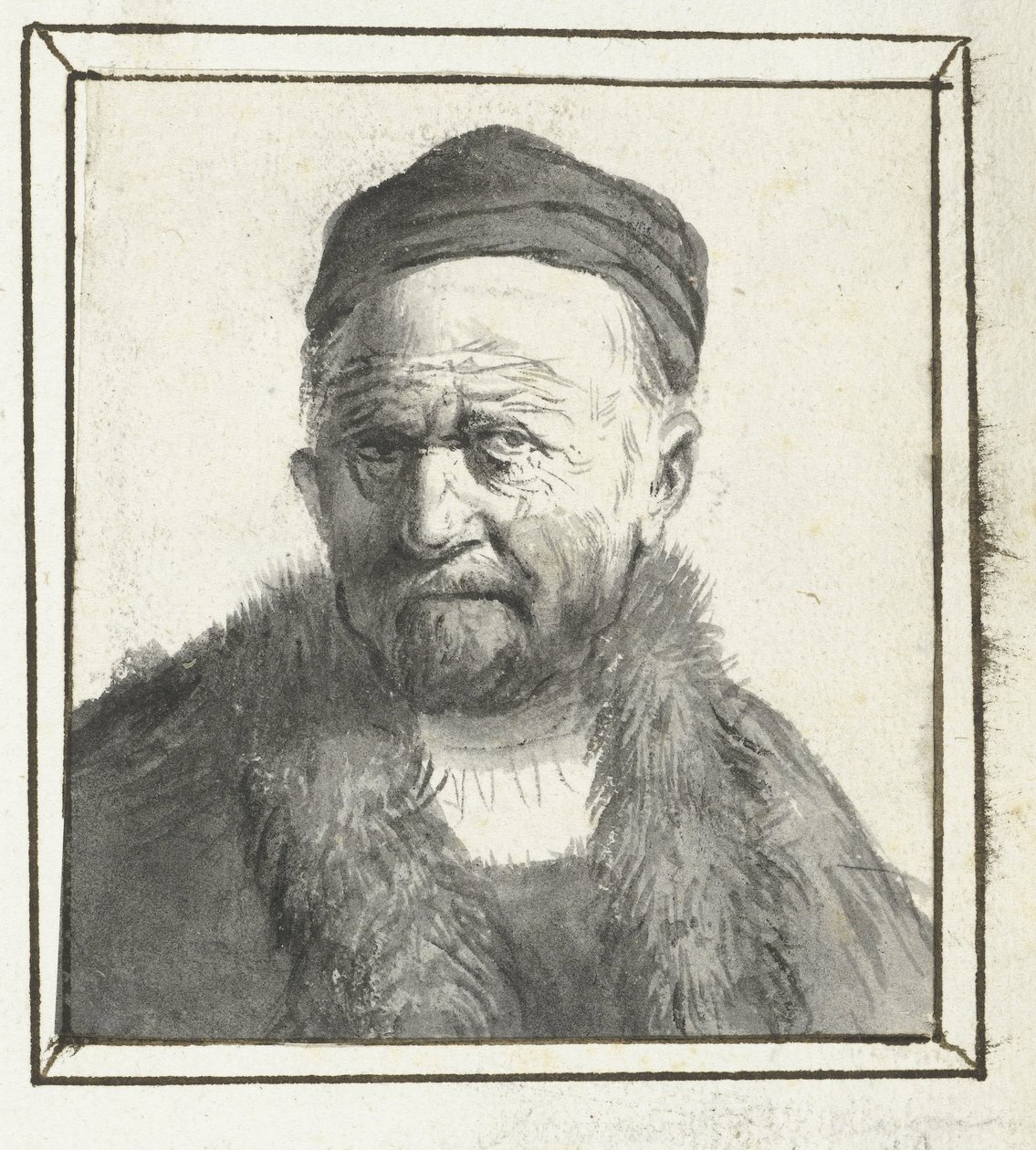 bir adamın büstü by Moses Ter Borch