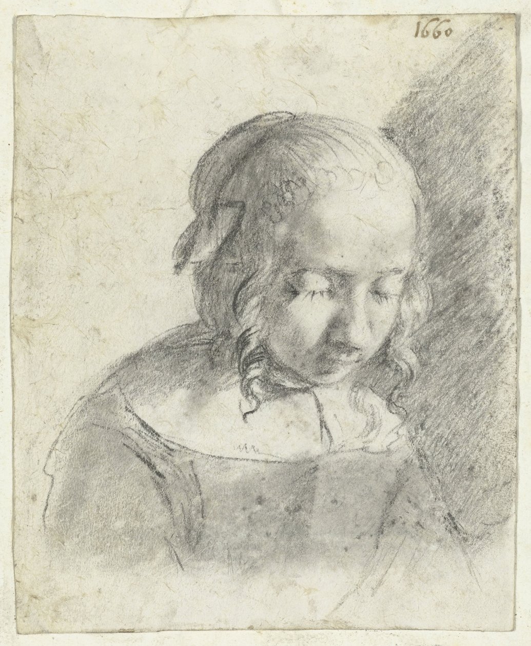 Bir kızın başı by Moses Ter Borch