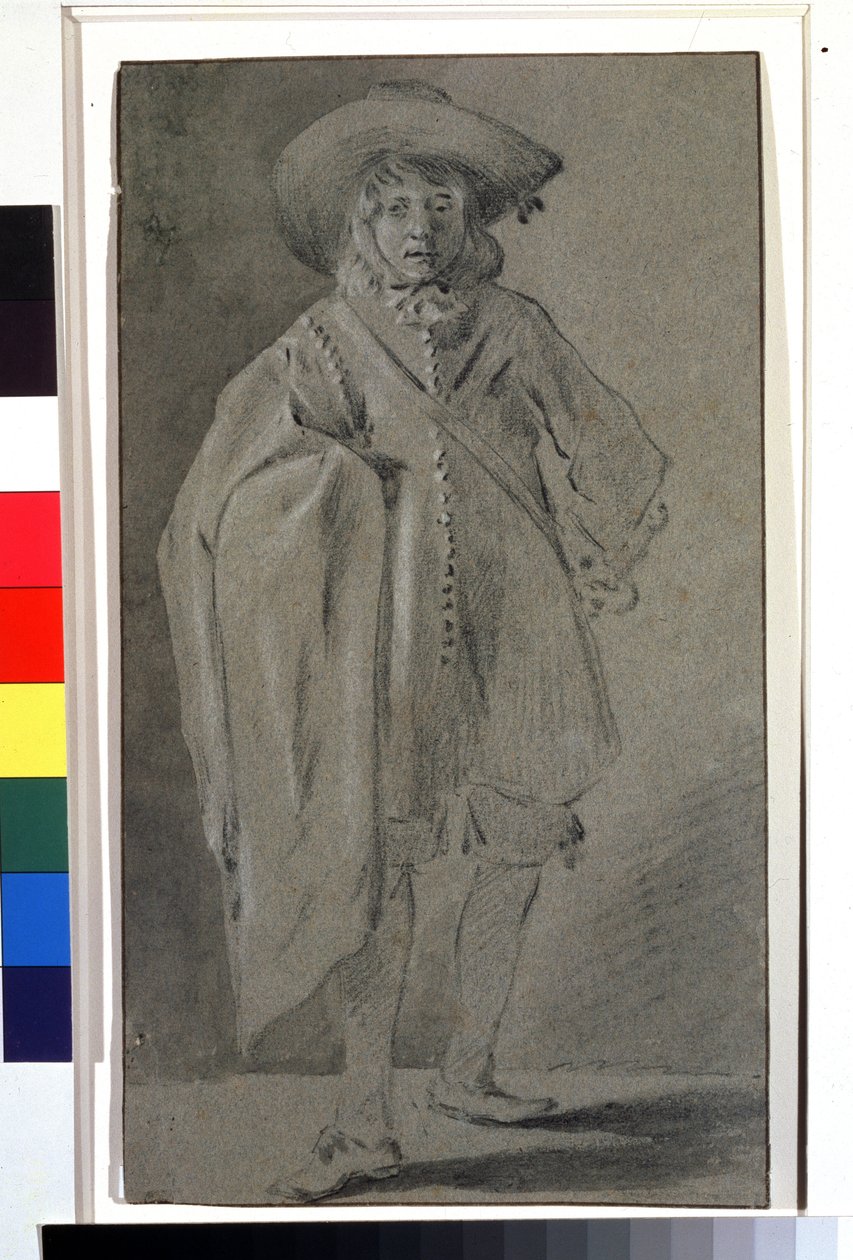 Otoportre, c.1660 (kağıt üzerinde grisaille) by Moses Ter Borch