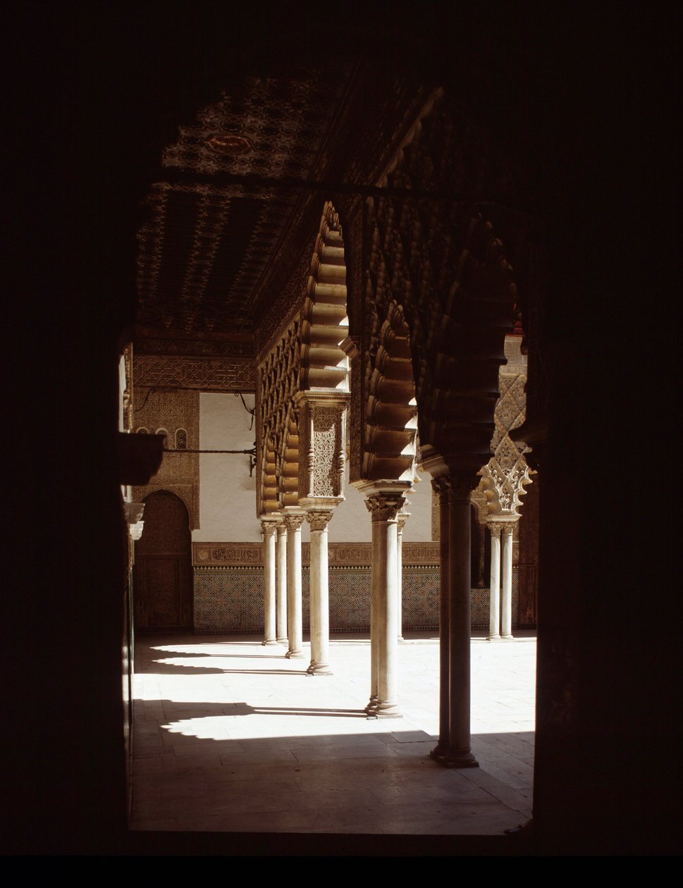 Sanat mudejar: Hanımlar Mahkemesi'nin görünümü (Patio de las Doncellas) by Mudejar School