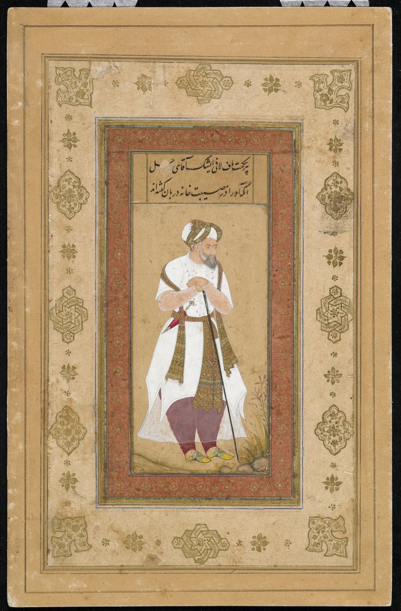 Salim Albümünden Yaşlı Bir Saraylı, El Yazması folyosu, c.1603 by Mughal School