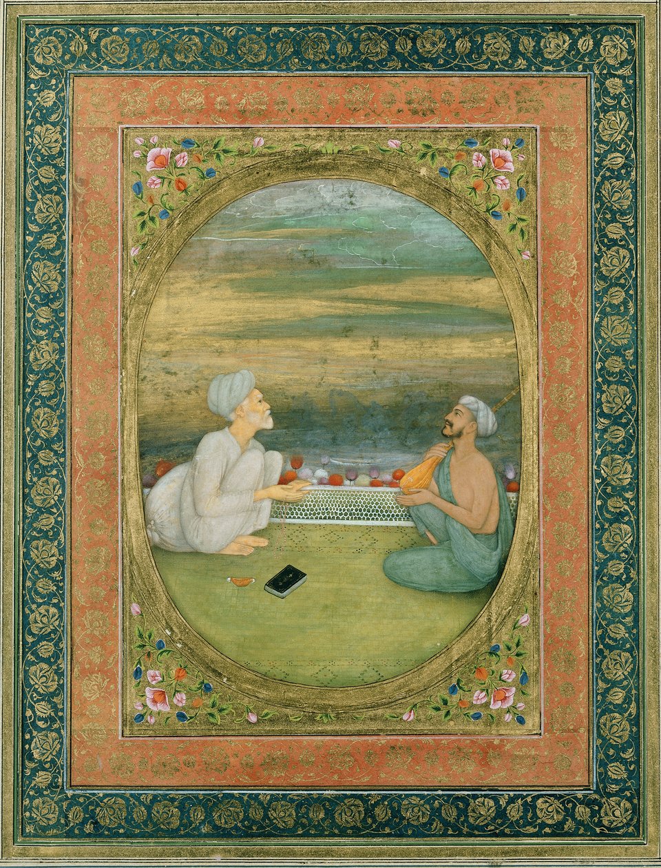Molla ve Müzisyen, c.1640-1650 by Mughal School