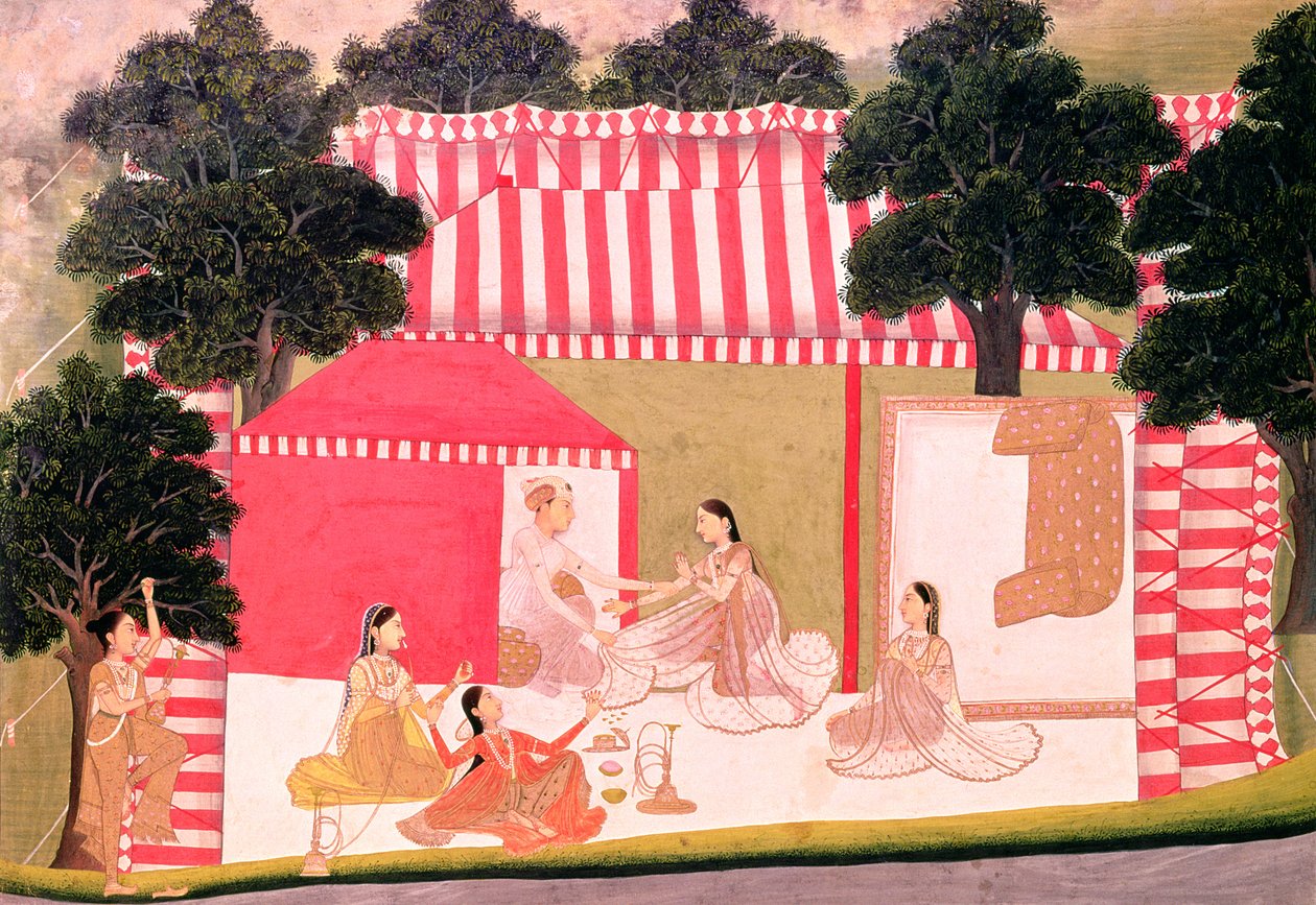 Bir Prens ve Haremi by Mughal School