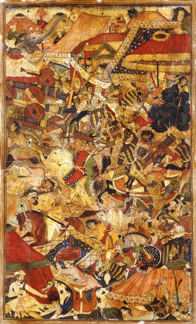 Savaş Sahnesi, c. 1590 by Mughal School
