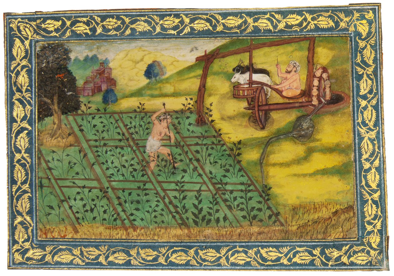 pastoral sahne by Mughal School