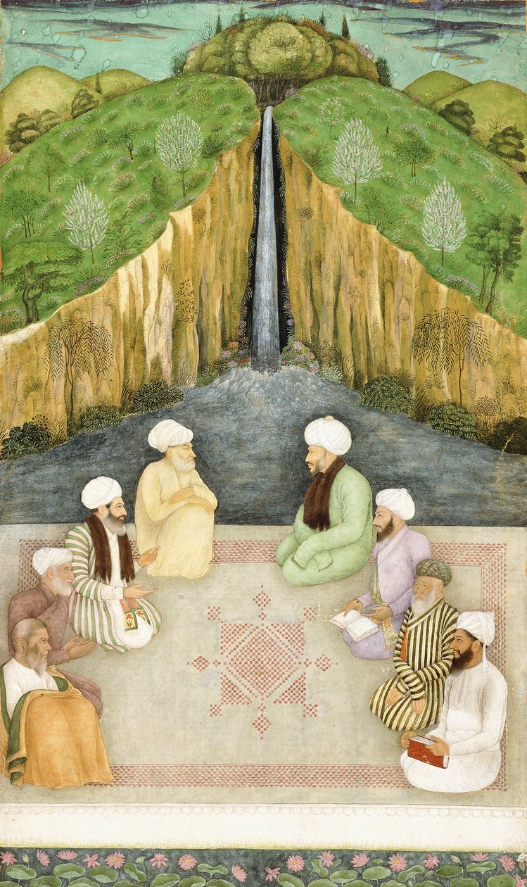 Dini Tartışmada Bilgeler, c.1680 by Mughal School