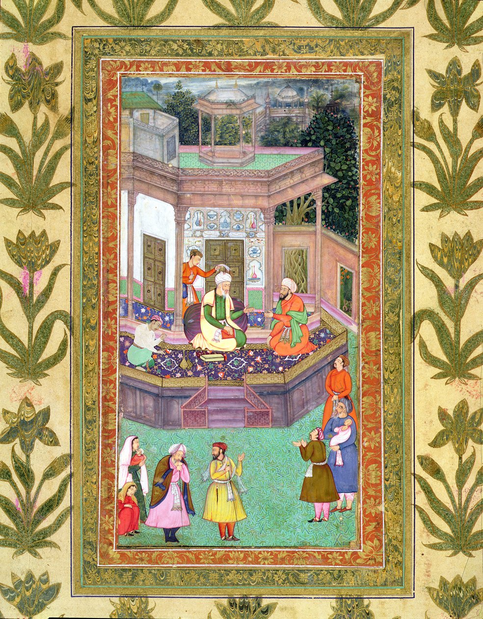 Küçük Clive Albümünden The Qazi (kağıt üzerinde opak wc) by Mughal School