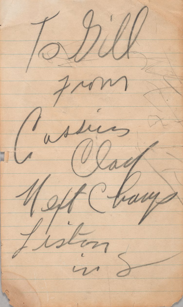 Cassius Clay, 1963 tarafından yazılmış imza. by Muhammad Ali