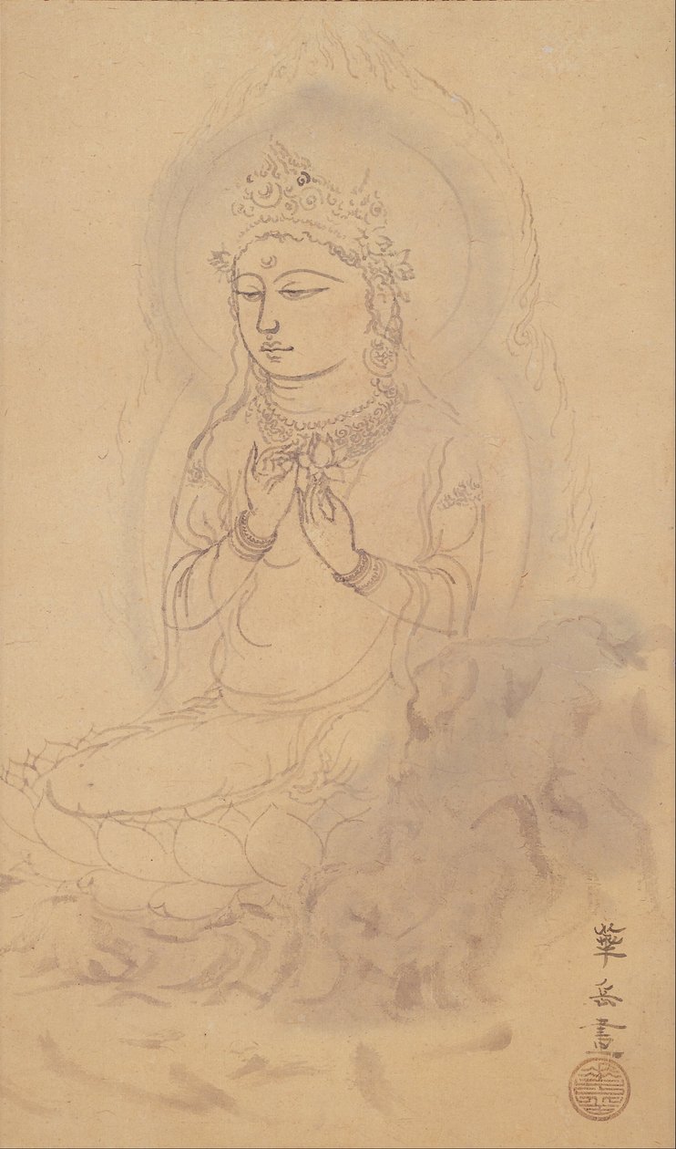Lotus ile Oturan Avalokiteshvara by Murakami Kagaku