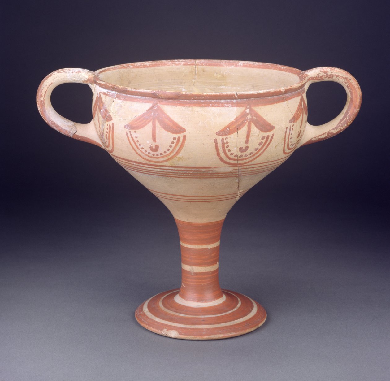 Kylix, Rodos, Miken, Yunanistan, c.1500 (boyalı çanak çömlek) by Mycenaean