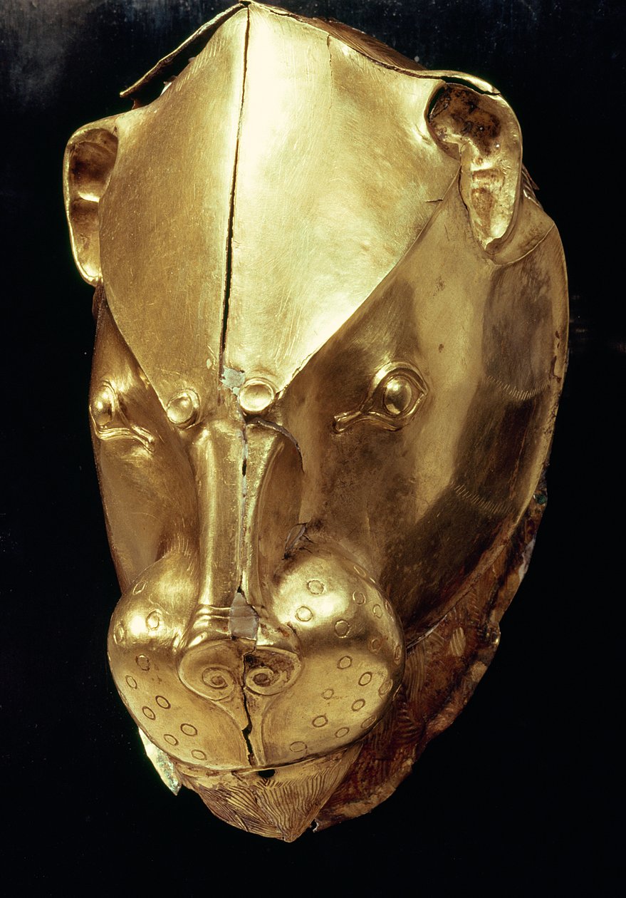 Aslan başı rhyton, Grave IV, Grave Circle A, Mycenae