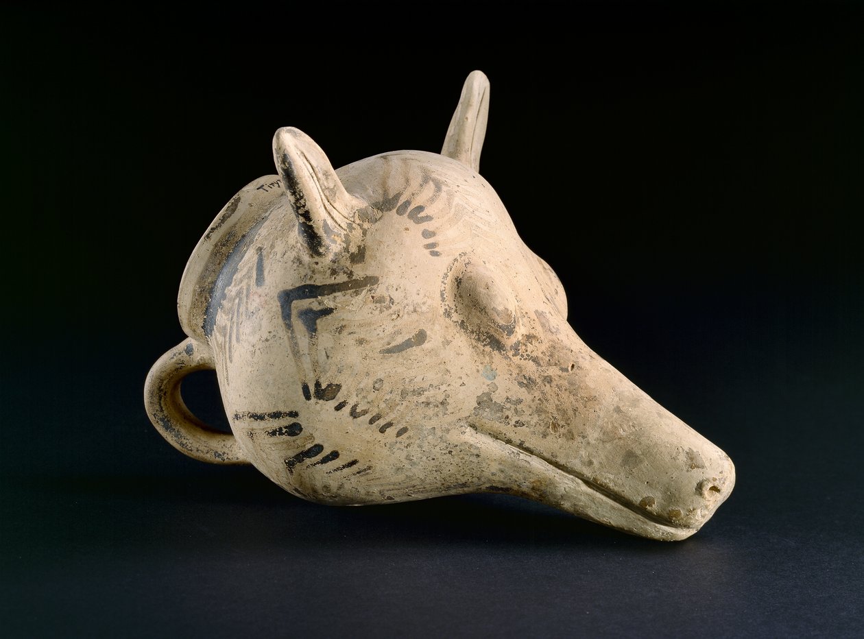 Fox riton seramik by Mycenaean