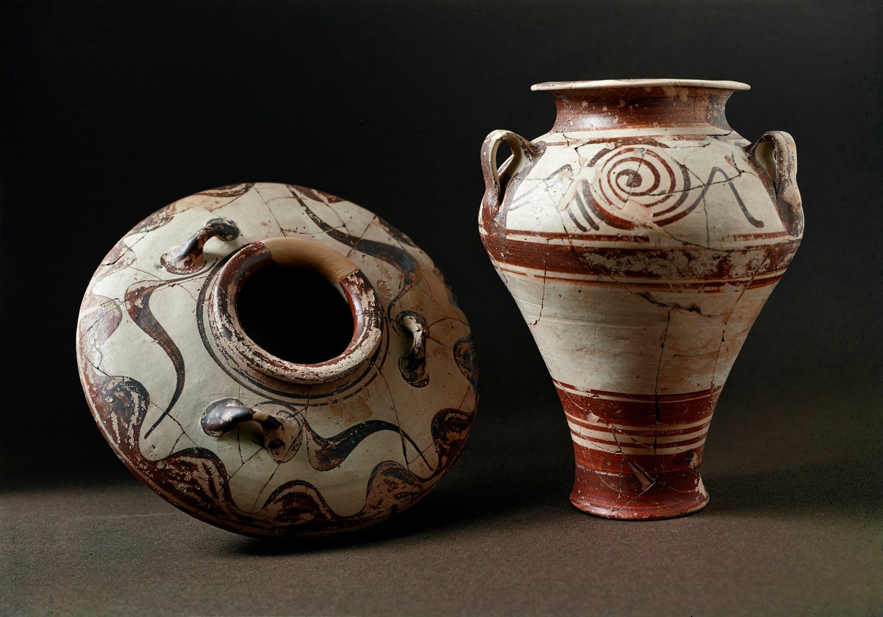 Miken sanatı: seramik vazolar. 1400 M.Ö. Atina, Musee de l