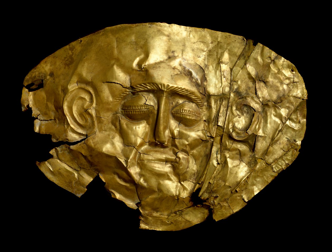 Miken sanatı: altın cenaze maskesi by Mycenaean
