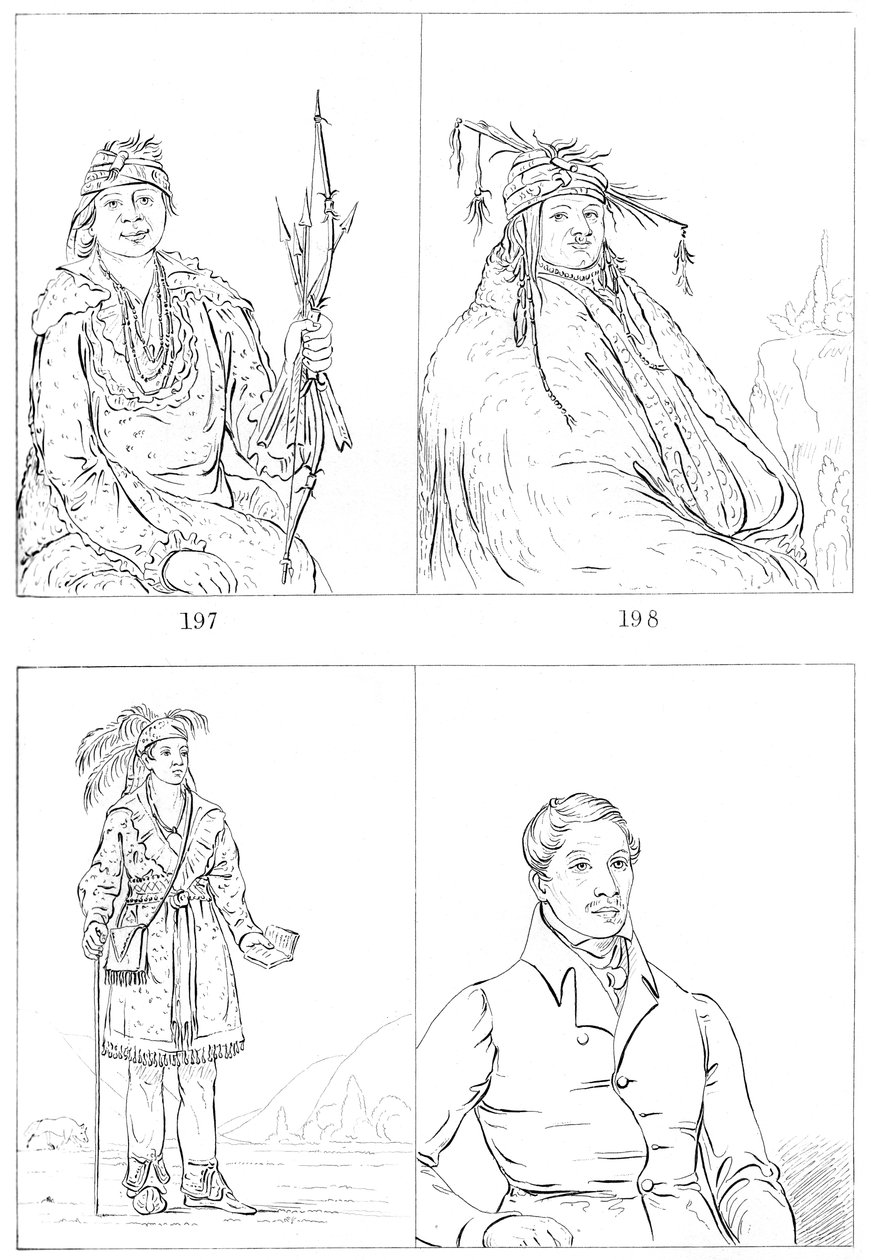 Delawares ve Mohikanlar, 1841. by Myers and Co