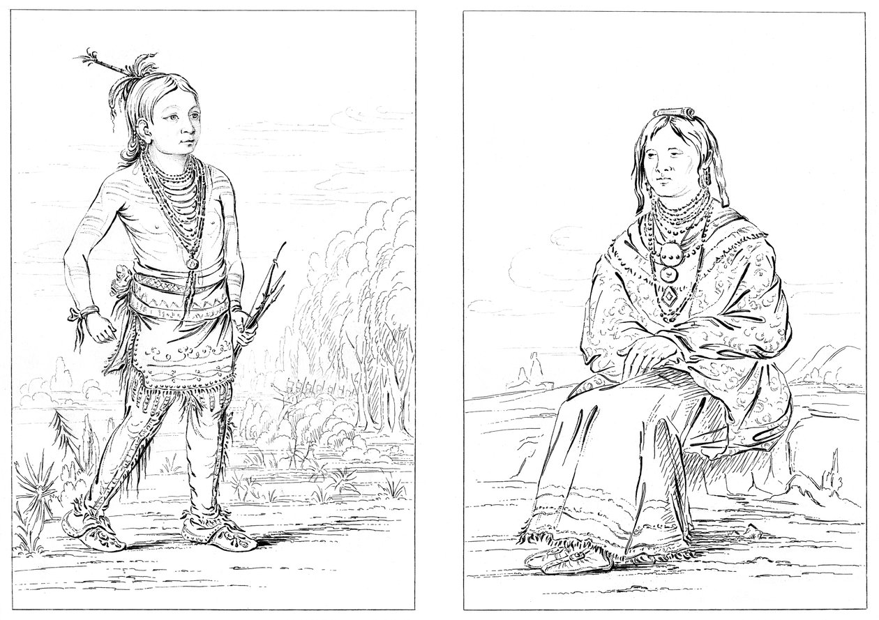 Yerli Amerikalılar, Kuzey Batı Sınırı, 1841. by Myers and Co
