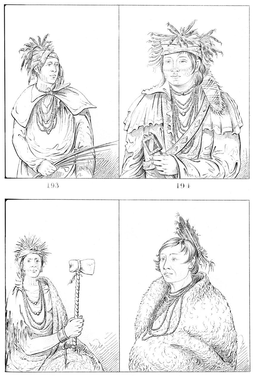Peorias ve Piankashaws, 1841. by Myers and Co